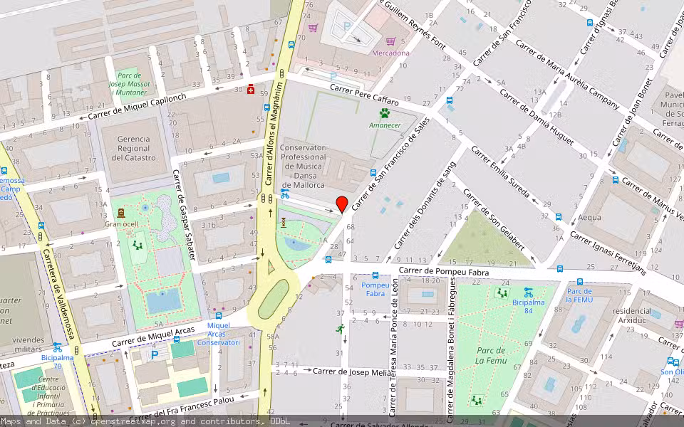 Mapa de Subasta Inmueble (Vivienda) en Palma, Illes Balears