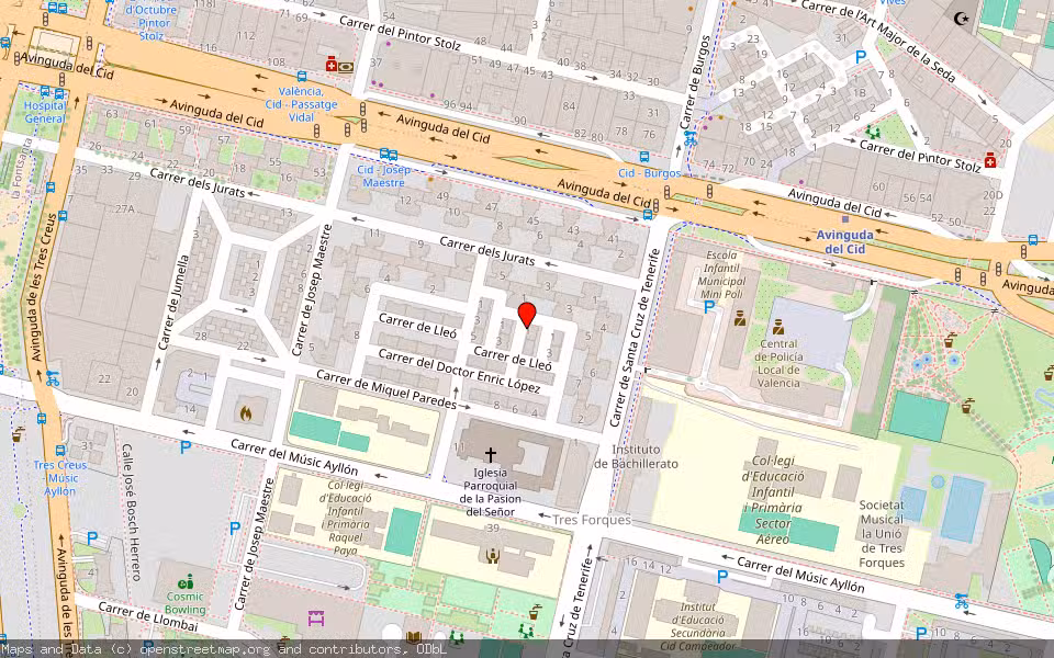 Mapa de Subasta Inmueble (Vivienda) en Valencia, Valencia/València