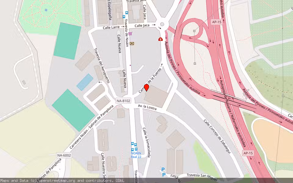 Mapa de Subasta Inmueble (Vivienda) en Noain, Navarra