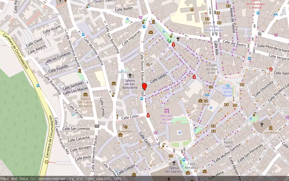 Mapa de Subasta Inmueble (Vivienda) en Jaen, Jaén