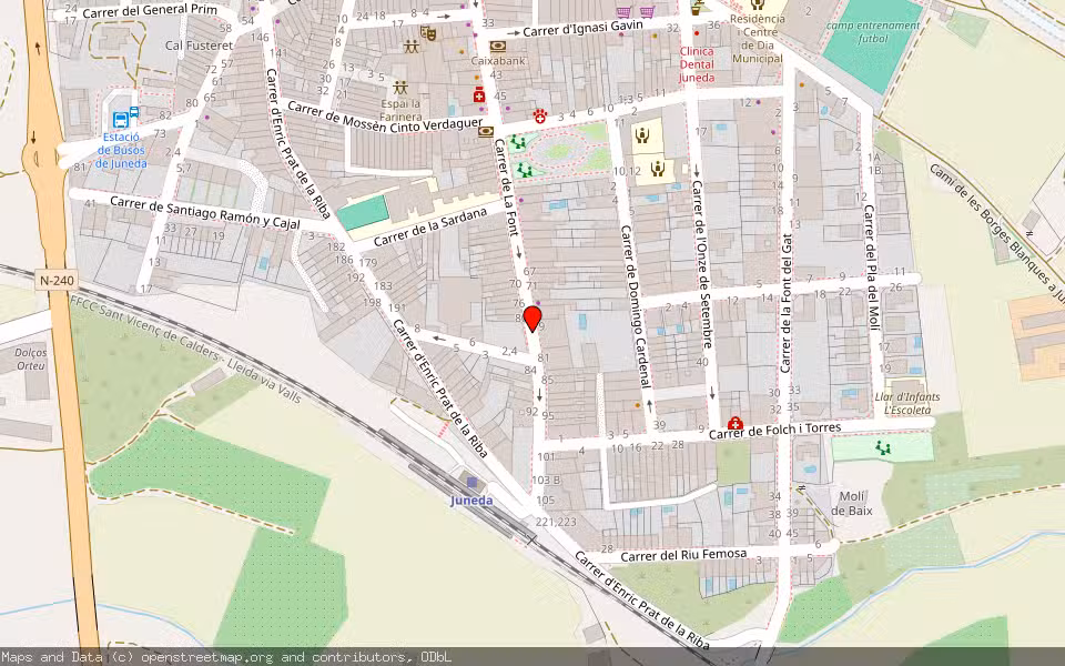 Mapa de Subasta Inmueble (Vivienda) en Juneda, Lleida
