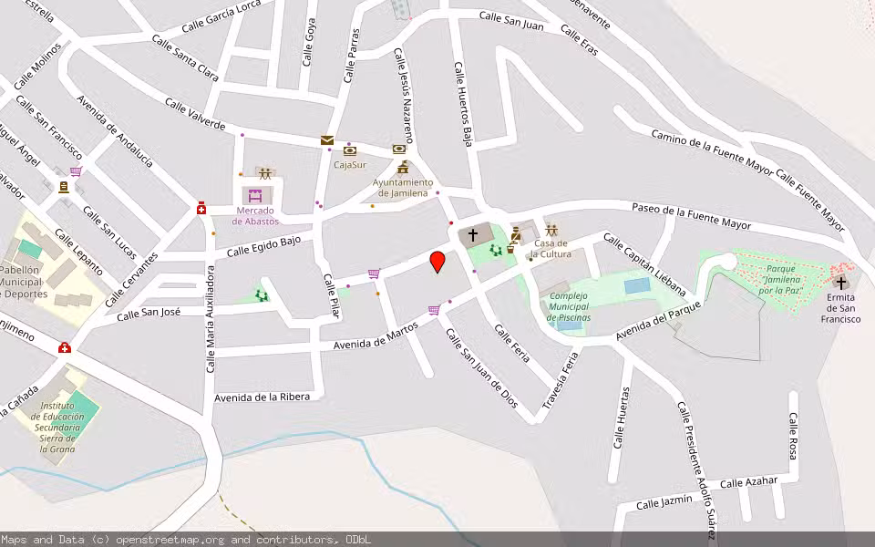 Mapa de Subasta Inmueble (Vivienda) en Jamilena, Jaén