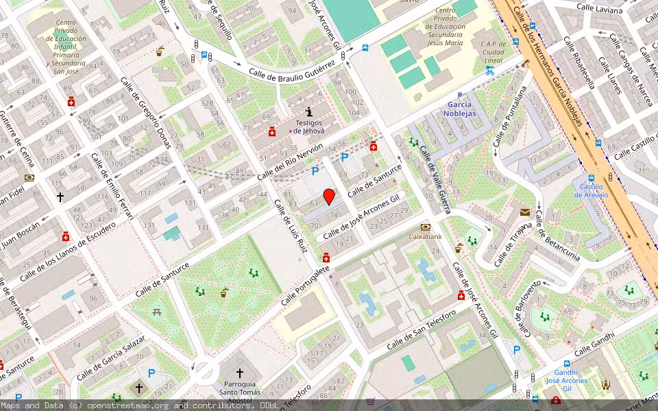 Mapa de Subasta Inmueble (Vivienda) en Madrid
