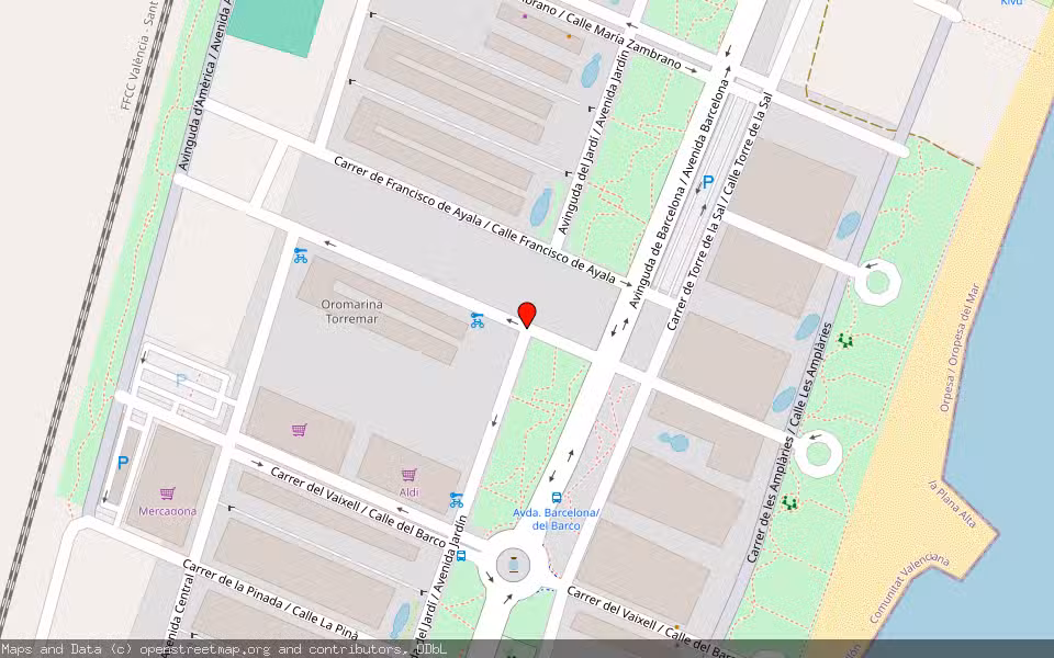 Mapa de Subasta Inmueble (Vivienda) en Oropesa, Castellón/Castelló