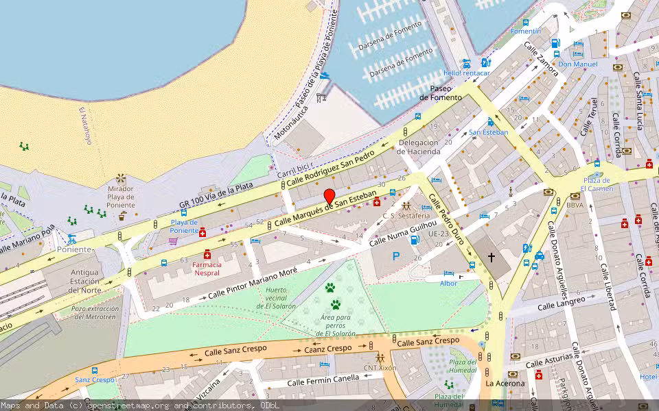 Mapa de Subasta Inmueble (Vivienda) en Gijón, Asturias