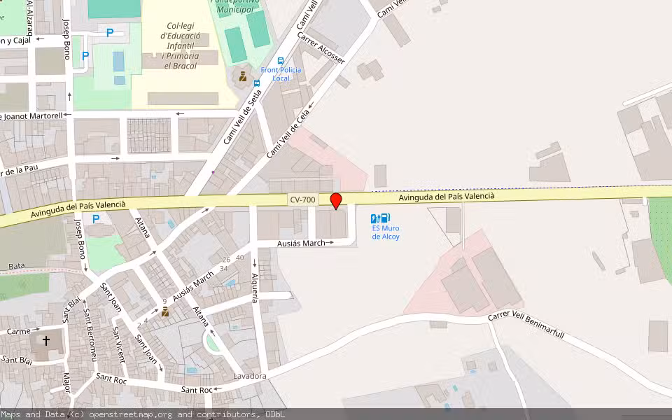 Mapa de Subasta Inmueble (Vivienda) en Muro De L'alcoi, Alicante/Alacant