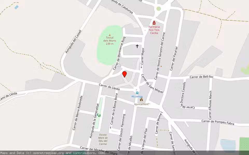 Mapa de Subasta Inmueble (Vivienda) en Alcoletge, Lleida