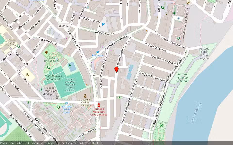 Mapa de Subasta Inmueble (Vivienda) en La Algaba, Sevilla
