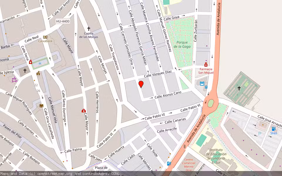 Mapa de Subasta Inmueble (Vivienda) en Lepe, Huelva