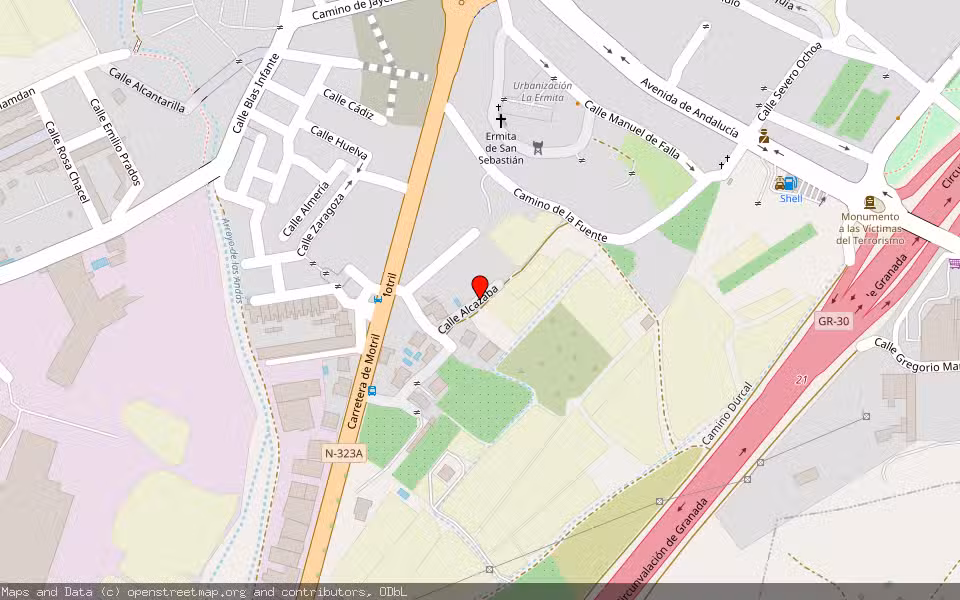 Mapa de Subasta Inmueble (Finca rústica) en Alhendin, Granada