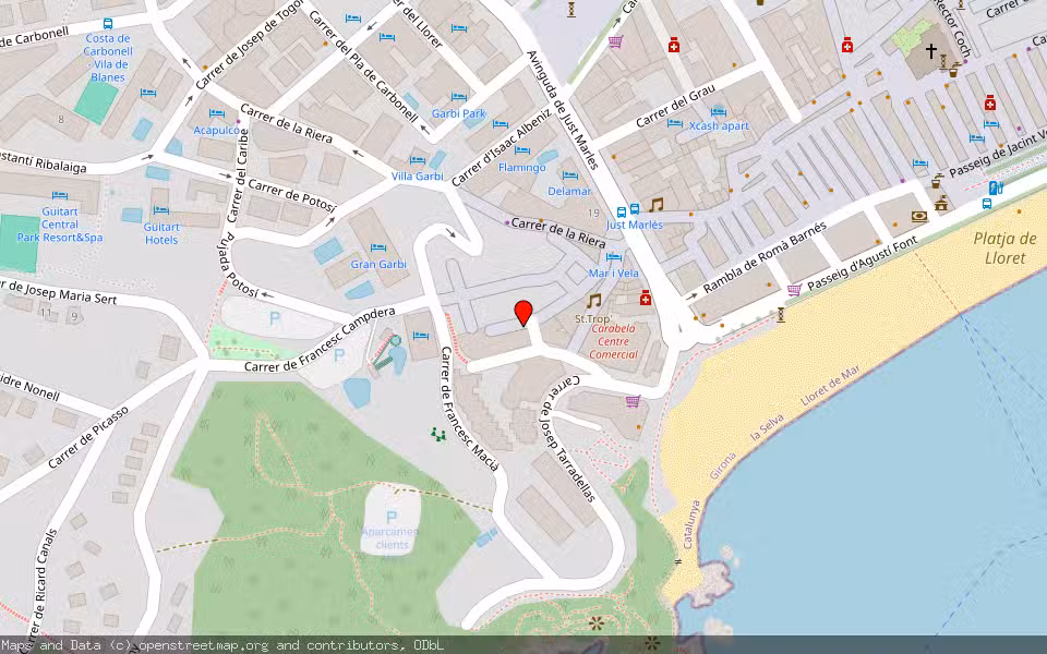 Mapa de Subasta Inmueble (Vivienda) en Lloret De Mar, Girona