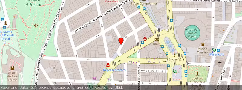Mapa de Subasta de Inmueble (Local comercial) en Aklicante, Alicante 