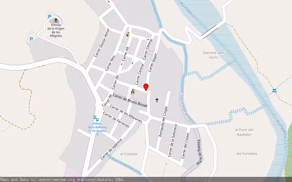 Mapa de Subasta Inmueble (Vivienda) en Alfara De La Baronia, Valencia