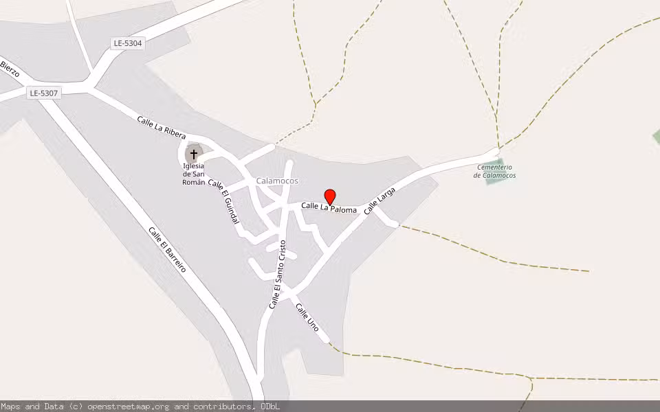 Mapa de Subasta Inmueble (Finca rústica) en Calamocos-castropodame, León