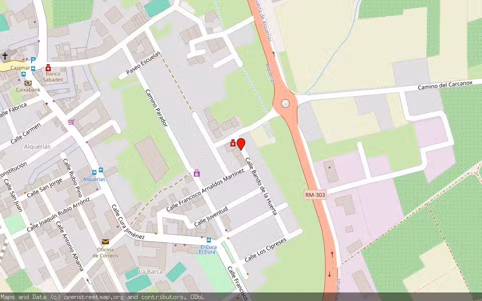 Mapa de Subasta Inmueble (Vivienda) en Alquerías, Murcia