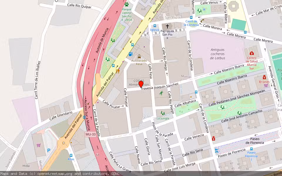 Mapa de Subasta Inmueble (Nave industrial) en Murcia