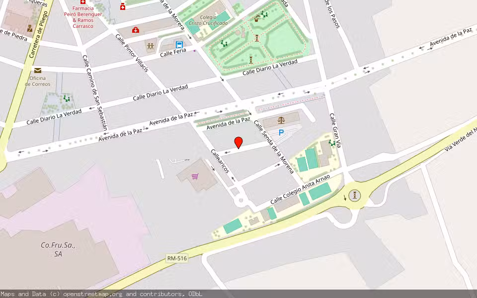 Mapa de Subasta Inmueble (Local comercial) en Mula, Murcia