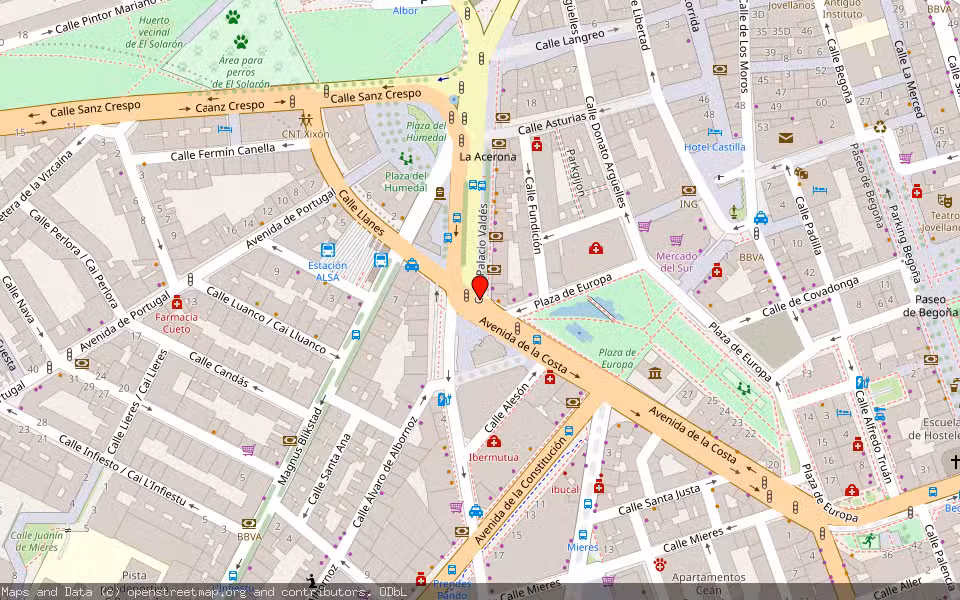Mapa de Subasta Inmueble (Vivienda) en Gijon, Asturias