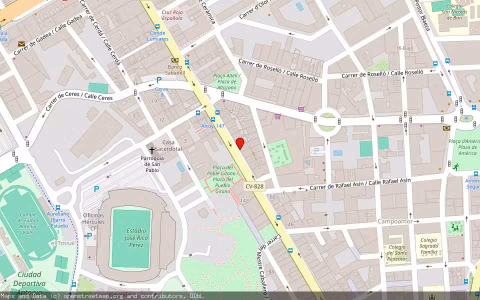 Mapa de Subasta Inmueble (Vivienda) en Alicante, Alicante/Alacant