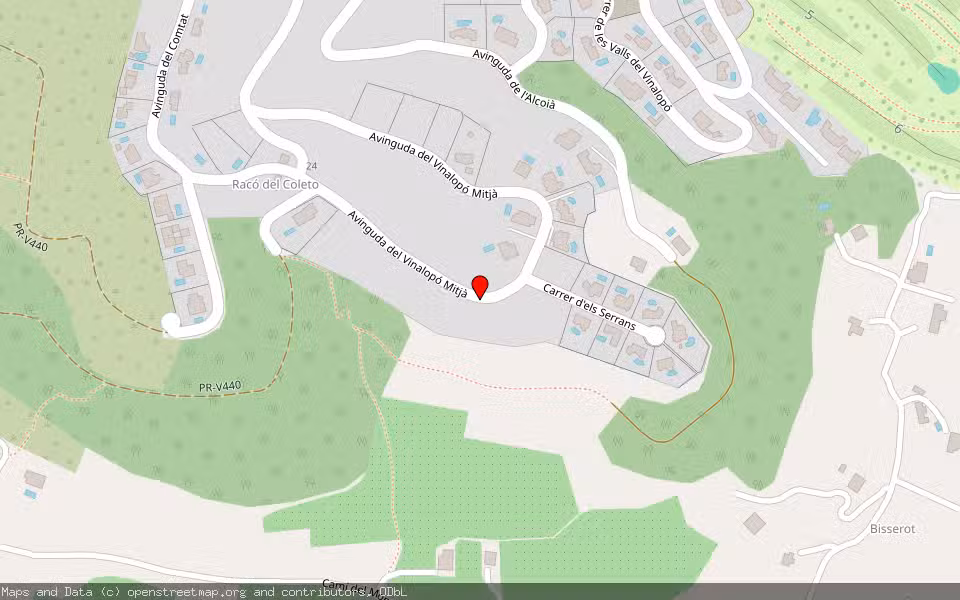 Mapa de Subasta Inmueble (Vivienda) en Pedreguer, Alicante/Alacant
