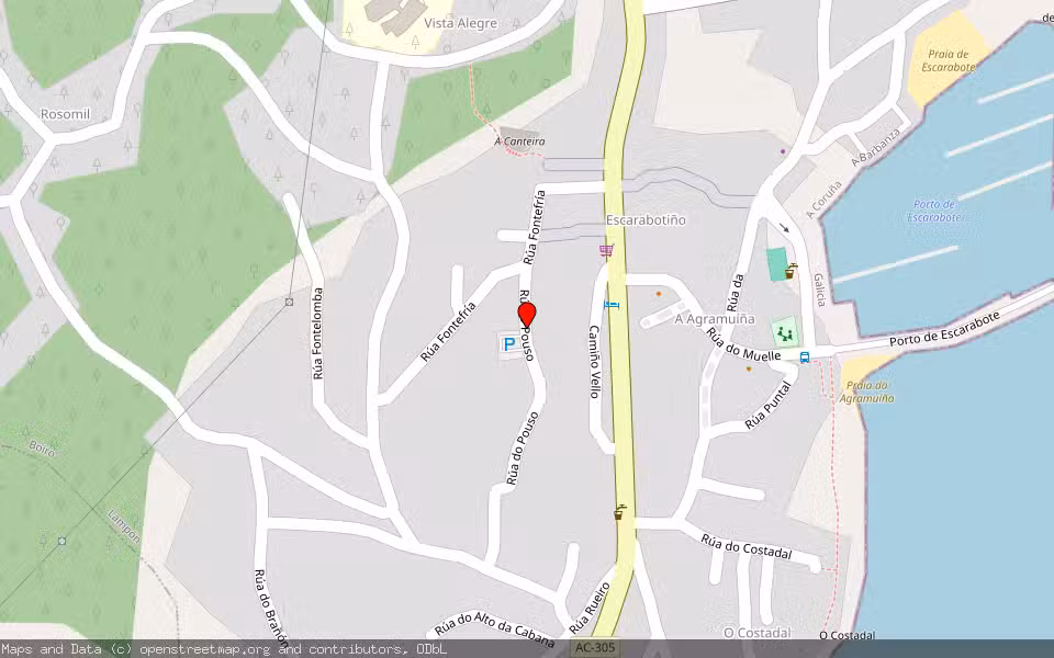 Mapa de Subasta Inmueble (Vivienda) en Boiro, A Coruña