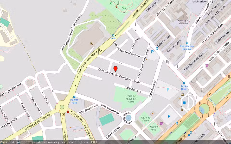 Mapa de Subasta Inmueble (Vivienda) en Huelva
