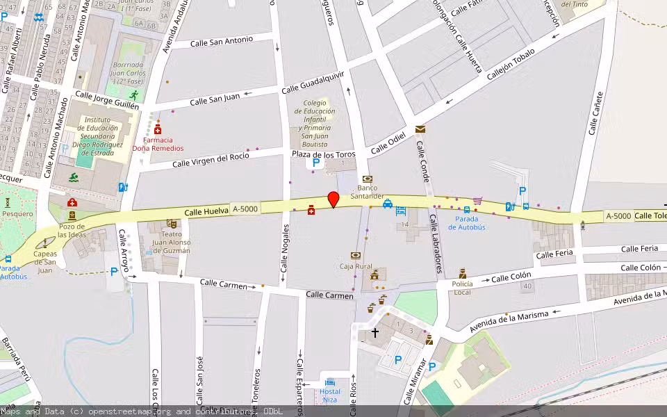 Mapa de Subasta Inmueble (Local comercial) en Huelva