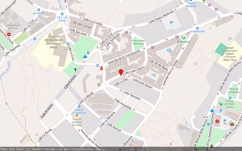 Mapa de Subasta Inmueble (Garaje) en Adeje, Santa Cruz de Tenerife