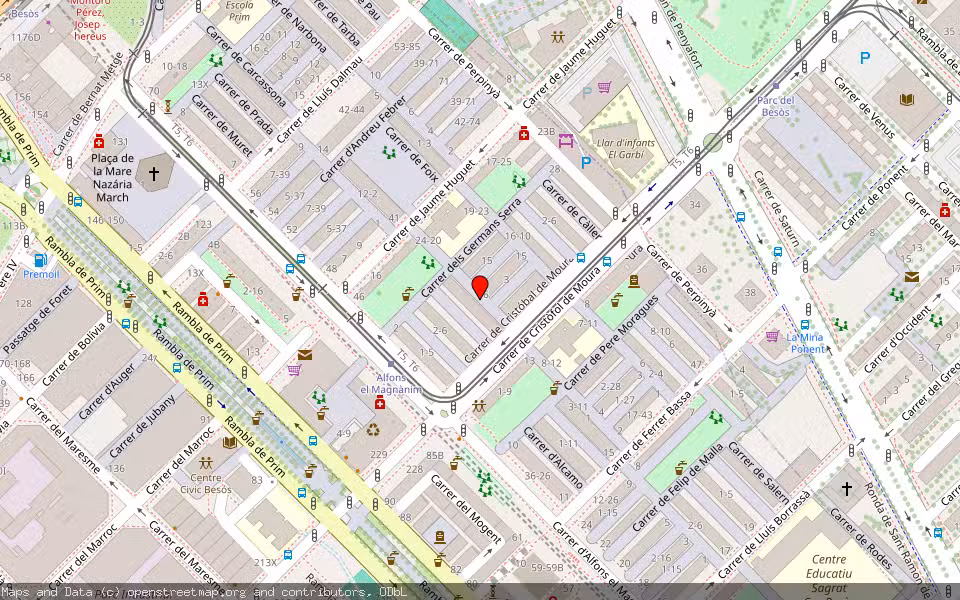 Mapa de Subasta Inmueble (Vivienda) en Barcelona