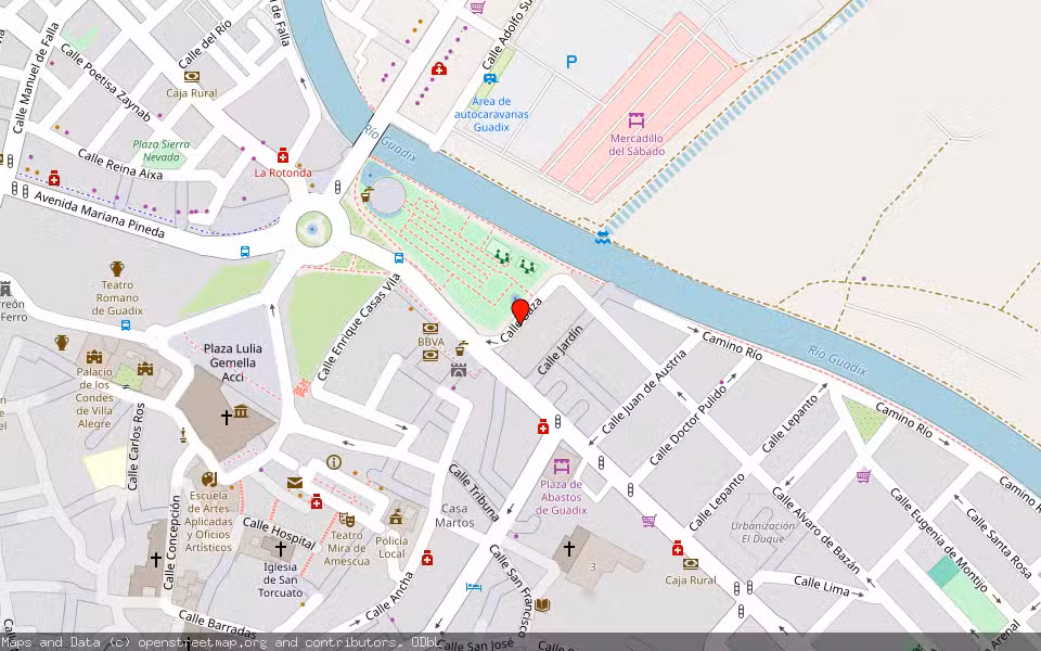 Mapa de Subasta Inmueble (Vivienda) en Guadix, Granada
