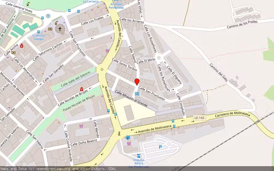 Mapa de Subasta Inmueble (Vivienda) en Ponferrada, León