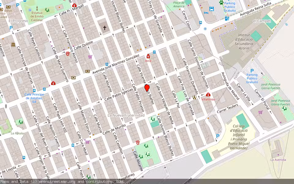 Mapa de Subasta Inmueble (Vivienda) en Elda, Alicante/Alacant