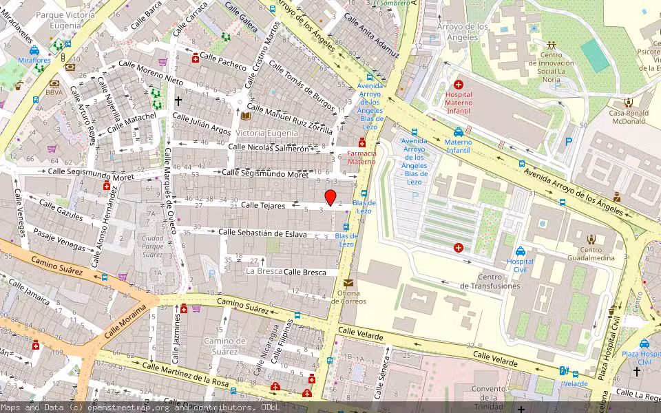 Mapa de Subasta Inmueble (Local comercial) en Malaga, Málaga