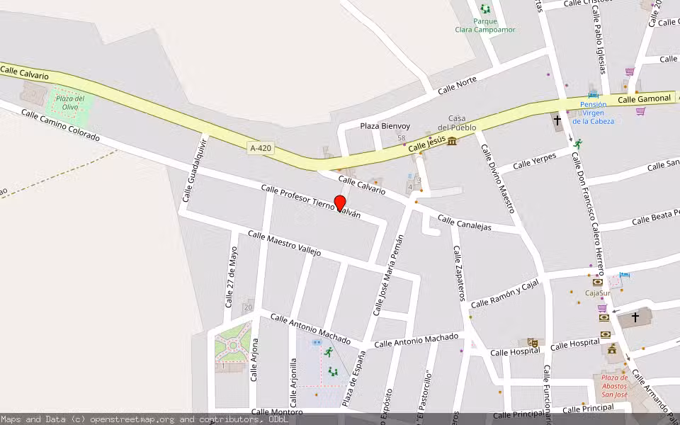 Mapa de Subasta Inmueble (Vivienda) en Marmolejo, Jaén