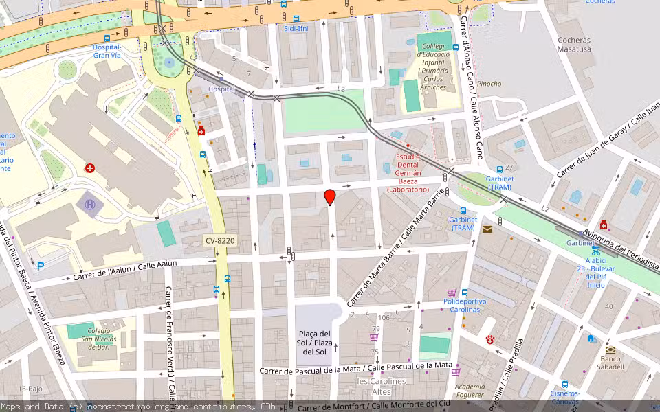 Mapa de Subasta Inmueble (Vivienda) en Alicante, Alicante/Alacant