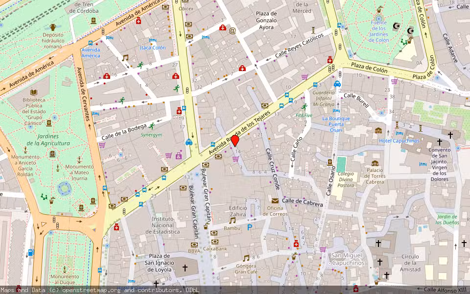 Mapa de Subasta Inmueble (Vivienda) en Cordoba, Córdoba