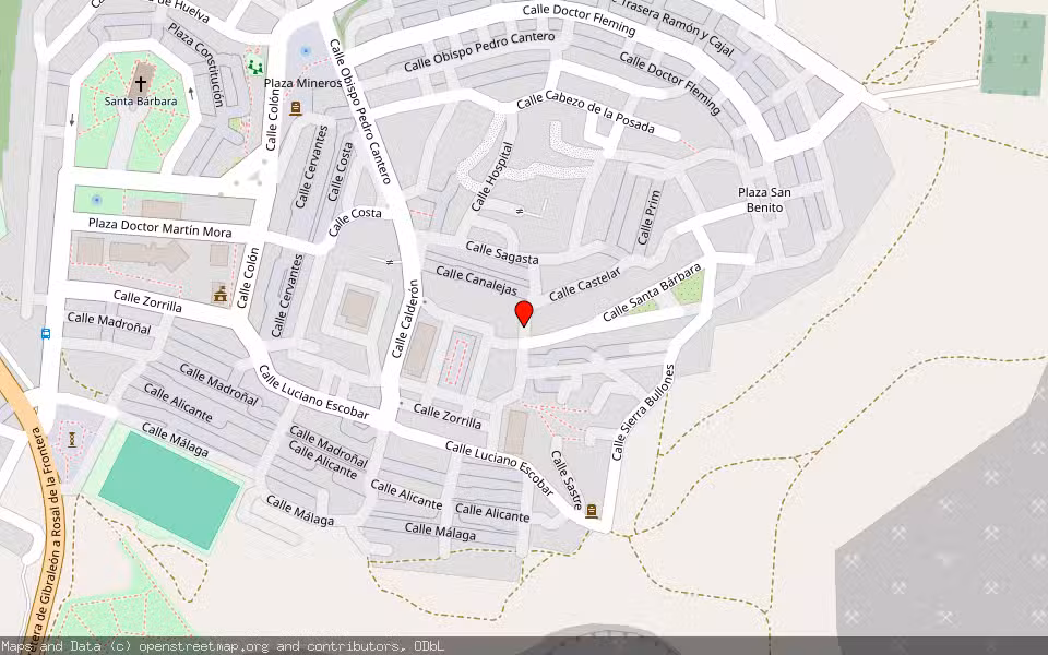 Mapa de Subasta Inmueble (Vivienda) en Alosno, Huelva