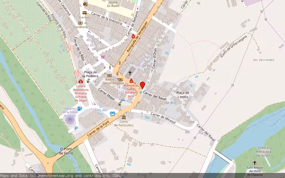 Mapa de Subasta Inmueble (Vivienda) en La Pobla De Segur, Lleida