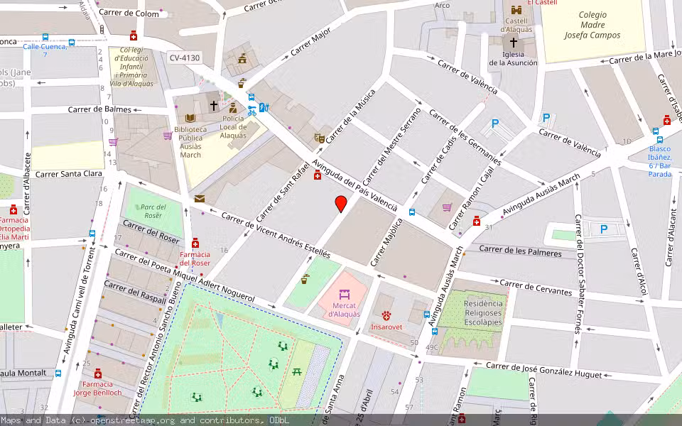 Mapa de Subasta Inmueble (Vivienda) en Alaquas, Valencia/València