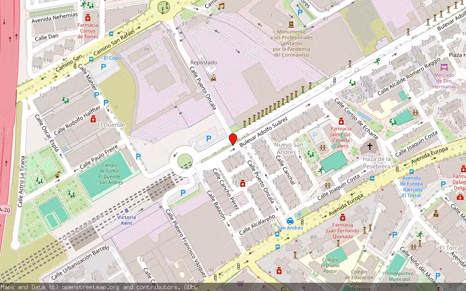 Mapa de Subasta Inmueble (Local comercial) en Málaga