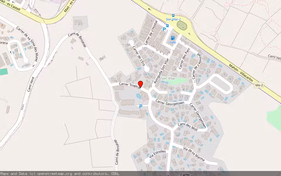 Mapa de Subasta Inmueble (Otros) en Es Castell, Illes Balears