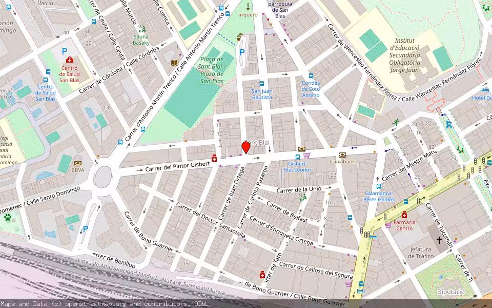 Mapa de Subasta Inmueble (Vivienda) en Alicante, Alicante/Alacant