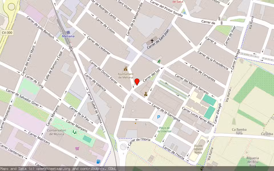 Mapa de Subasta Inmueble (Vivienda) en Meliana, Valencia/València