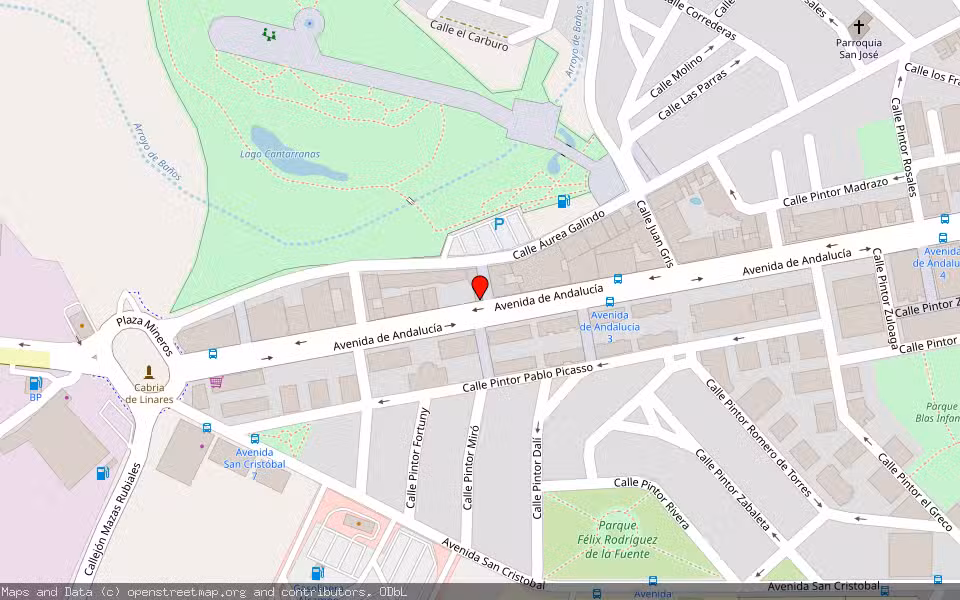 Mapa de Subasta Inmueble (Vivienda) en Linares, Jaén