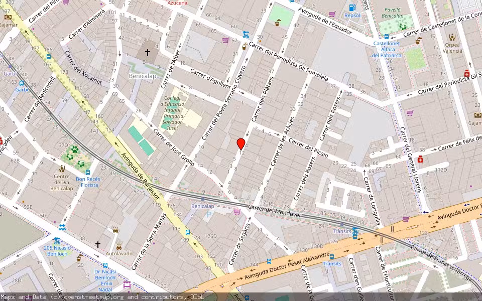 Mapa de Subasta Inmueble (Local comercial) en Valencia, Valencia/València