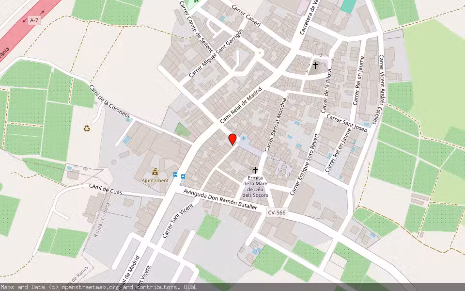 Mapa de Subasta Inmueble (Finca rústica) en Rotgla Y Corbera, Valencia/València