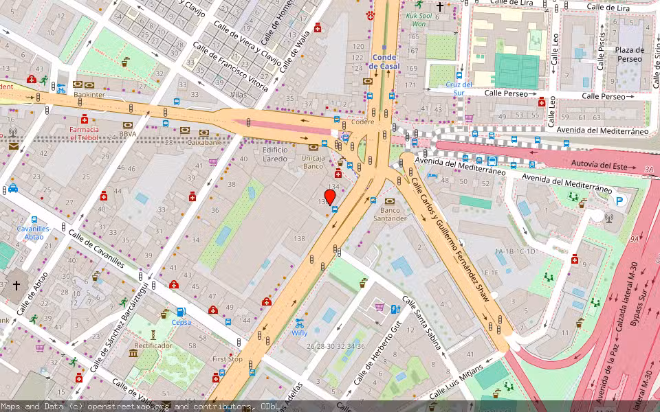 Mapa de Subasta Inmueble (Vivienda) en Madrid