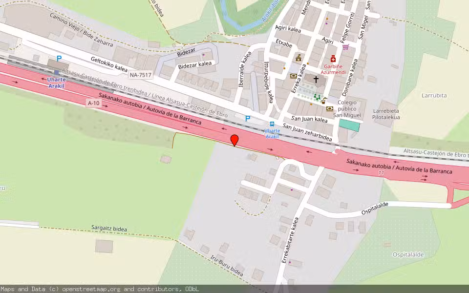 Mapa de Subasta Inmueble (Vivienda) en Uharte-arakil, Navarra