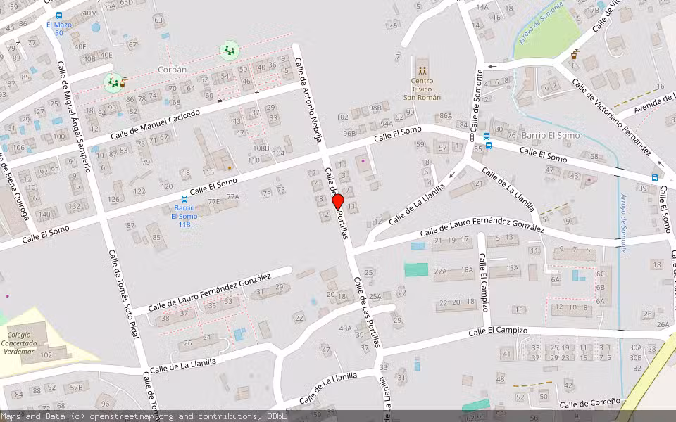 Mapa de Subasta Inmueble (Vivienda) en San Román-santander, Cantabria