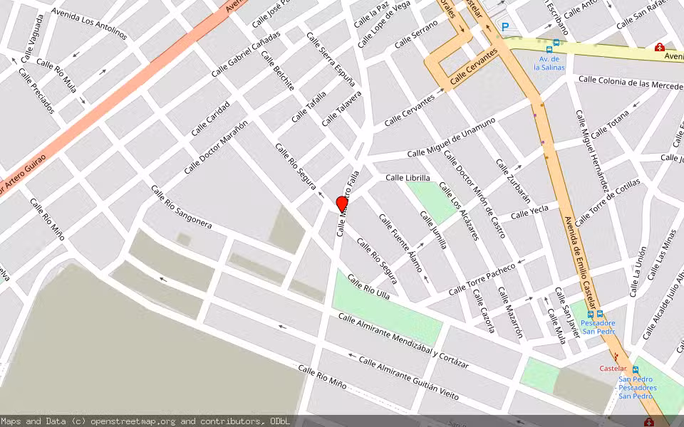 Mapa de Subasta Inmueble (Garaje) en San Pedro Del Pinatar, Murcia